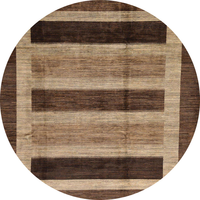 Round Abstract Red Brown Modern Rug, abs181