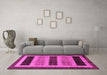 Machine Washable Abstract Pink Modern Rug in a Living Room, wshabs181pnk