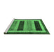 Sideview of Machine Washable Abstract Emerald Green Modern Area Rugs, wshabs181emgrn