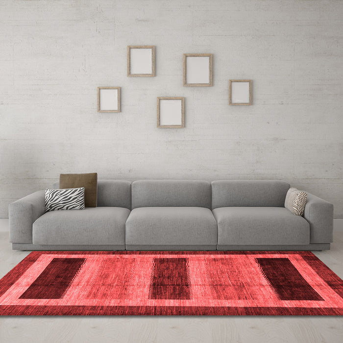 Modern Red Washable Rugs