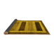 Sideview of Abstract Yellow Modern Rug, abs181yw