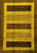 Machine Washable Abstract Yellow Modern Rug, wshabs181yw