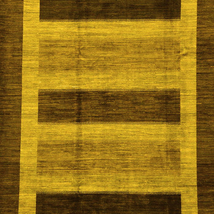 Machine Washable Abstract Yellow Modern Rug, wshabs181yw