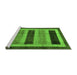 Sideview of Machine Washable Abstract Green Modern Area Rugs, wshabs181grn