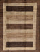 Machine Washable Abstract Red Brown Rug, wshabs181