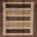 Square Abstract Red Brown Modern Rug, abs181