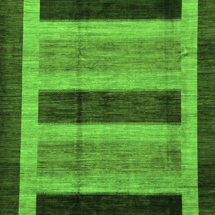 Machine Washable Abstract Green Modern Area Rugs, wshabs181grn