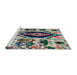 Sideview of Machine Washable Abstract Purple Rug, wshabs1820