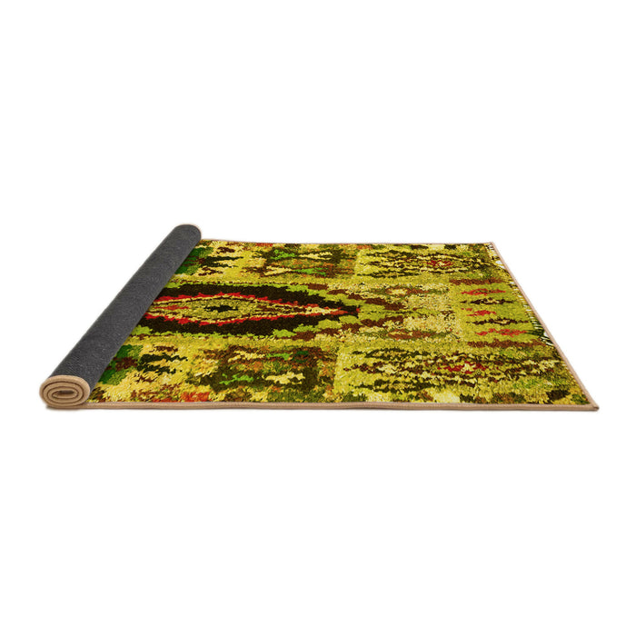 Sideview of Oriental Yellow Modern Rug, abs1820yw