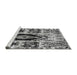 Sideview of Machine Washable Oriental Gray Modern Rug, wshabs1820gry