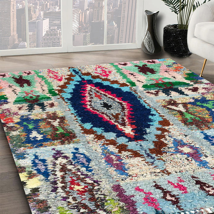 Machine Washable Abstract Purple Rug in a Family Room, wshabs1820