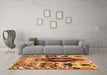 Machine Washable Oriental Orange Modern Area Rugs in a Living Room, wshabs1820org