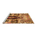 Sideview of Machine Washable Oriental Orange Modern Area Rugs, wshabs1820org