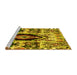 Sideview of Machine Washable Oriental Yellow Modern Rug, wshabs1820yw