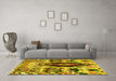 Machine Washable Oriental Yellow Modern Rug in a Living Room, wshabs1820yw