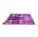 Sideview of Machine Washable Oriental Pink Modern Rug, wshabs1820pnk