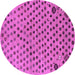 Round Machine Washable Oriental Purple Modern Area Rugs, wshabs1821pur