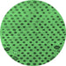 Round Oriental Emerald Green Modern Rug, abs1821emgrn