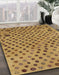 Abstract Yellow Oriental Rug in Family Room, abs1821