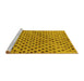 Sideview of Machine Washable Oriental Yellow Modern Rug, wshabs1821yw