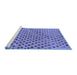 Sideview of Machine Washable Oriental Blue Modern Rug, wshabs1821blu