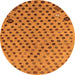 Round Oriental Orange Modern Rug, abs1821org