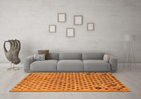 Machine Washable Oriental Orange Modern Rug, wshabs1821org