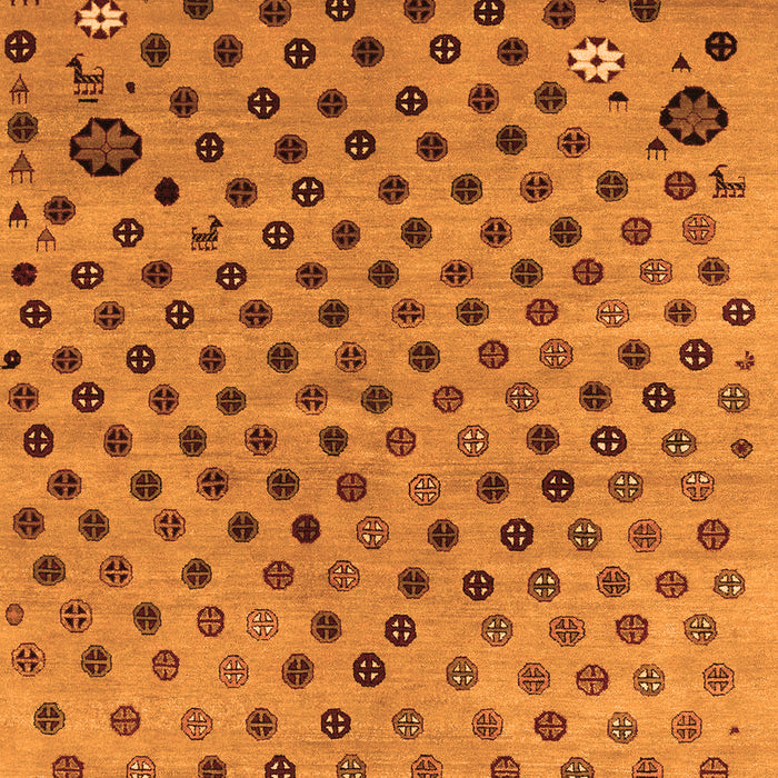 Machine Washable Oriental Orange Modern Area Rugs, wshabs1821org