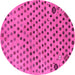 Round Oriental Pink Modern Rug, abs1821pnk