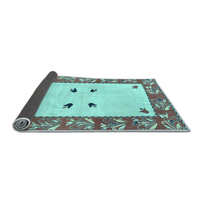 Sideview of Oriental Light Blue Modern Rug, abs1822lblu