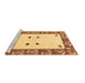 Sideview of Machine Washable Oriental Brown Modern Rug, wshabs1822brn