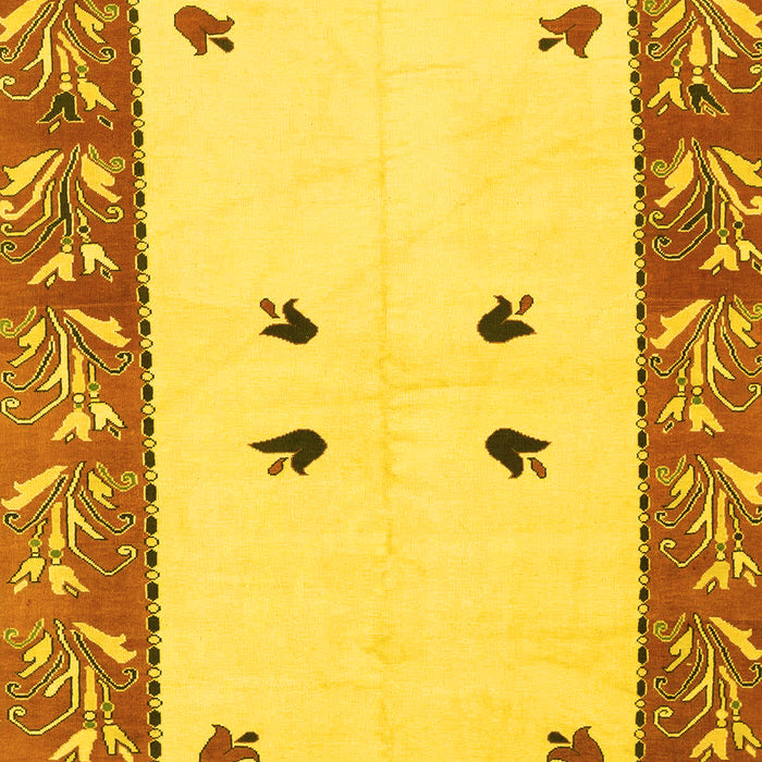 Oriental Yellow Modern Rug, abs1822yw
