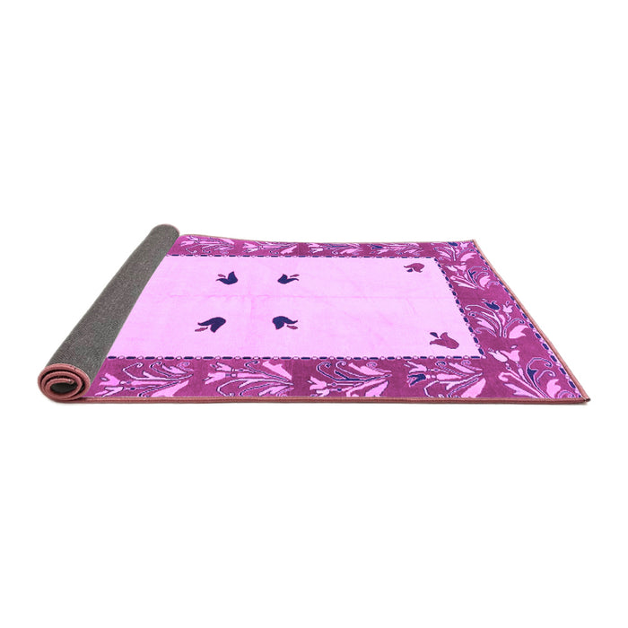 Sideview of Oriental Purple Modern Rug, abs1822pur