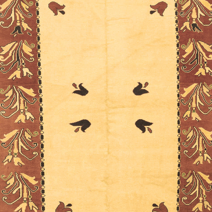 Machine Washable Oriental Brown Modern Rug, wshabs1822brn