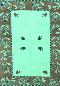 Oriental Turquoise Modern Rug, abs1822turq