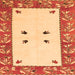 Square Oriental Orange Modern Rug, abs1822org