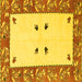 Square Oriental Yellow Modern Rug, abs1822yw