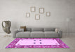 Machine Washable Oriental Purple Modern Area Rugs in a Living Room, wshabs1822pur