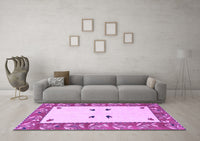 Machine Washable Oriental Purple Modern Rug, wshabs1822pur