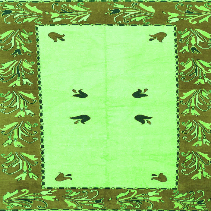 Square Oriental Green Modern Rug, abs1822grn