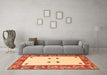 Machine Washable Oriental Orange Modern Area Rugs in a Living Room, wshabs1822org