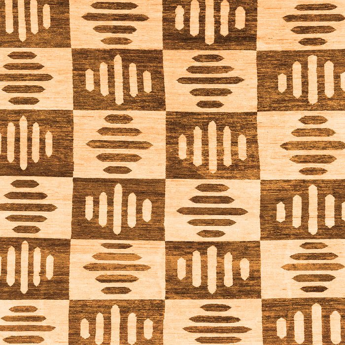 Square Oriental Orange Modern Rug, abs1823org