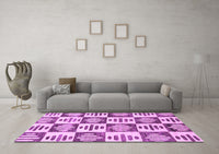 Machine Washable Oriental Purple Modern Rug, wshabs1823pur