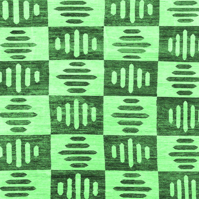 Square Machine Washable Oriental Emerald Green Modern Area Rugs, wshabs1823emgrn