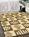 Machine Washable Abstract Chrome Gold Yellow Rug in a Family Room, wshabs1823