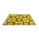 Sideview of Machine Washable Oriental Yellow Modern Rug, wshabs1823yw