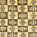 Sideview of Machine Washable Abstract Chrome Gold Yellow Rug, wshabs1823