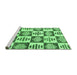 Sideview of Machine Washable Oriental Emerald Green Modern Area Rugs, wshabs1823emgrn