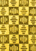 Oriental Yellow Modern Rug, abs1823yw