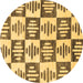 Round Oriental Brown Modern Rug, abs1823brn